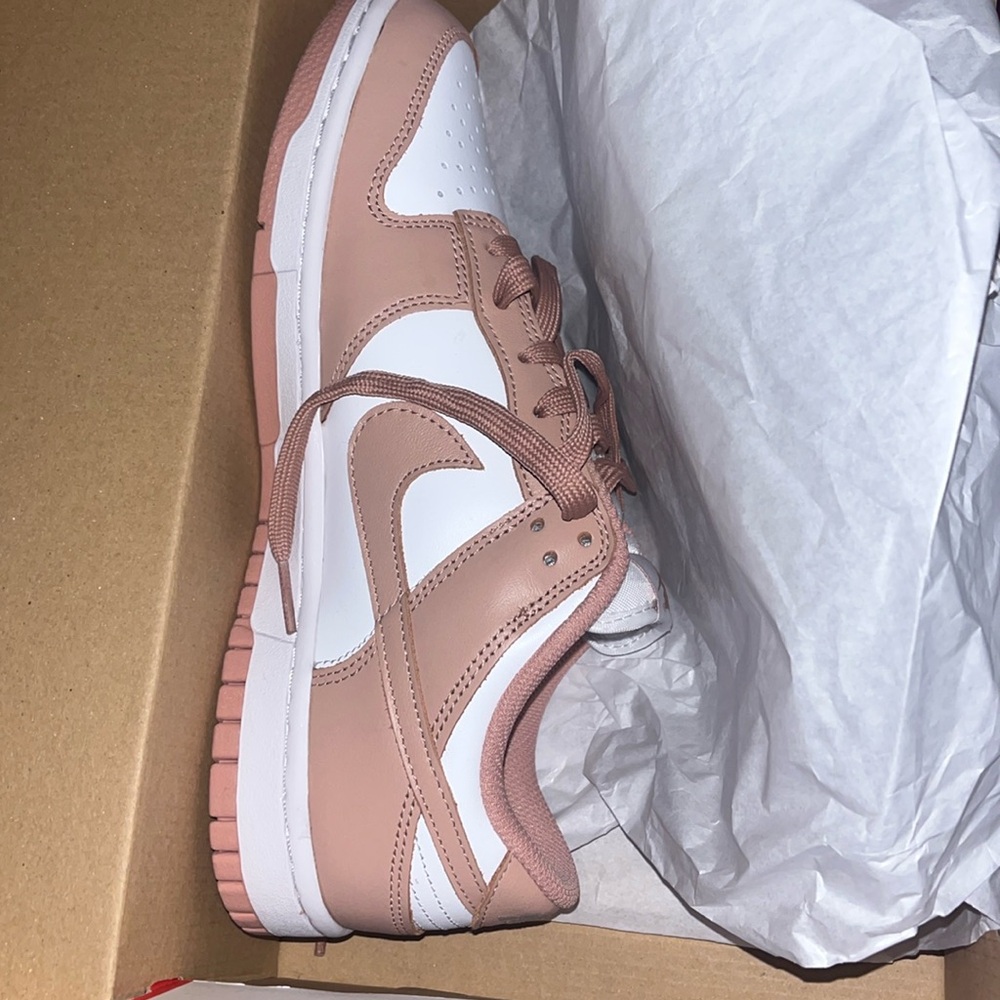 Baby pink Nike dunk lows